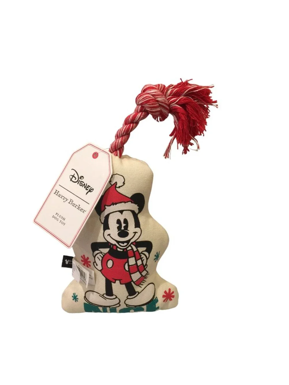 Disney x Harry Barker Mickey Mouse Nice Donald Duck Naughty Canvas Squeak Rope D